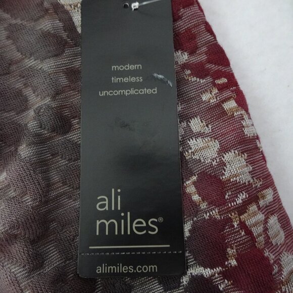 Ali Miles Knit Tunic Top Women's Plus Size 1X Multicolor Loose Fit Burnout - Picture 9 of 10